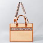 Straw tote bag, seaside vacation tote bag, large capacity beach bag, handbag contrasting color crossbody shoulder bag women with guitar belt - SJB-DIAMOND ELITES