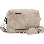 Quilted embroidered grid color matching small women crossbody bag, simple small square bag, shoulder messenger bag - SJB-DIAMOND ELITES