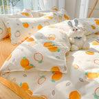 Four-piece Set Sanding Skin Bed Sheet Quilt Cover Pi-Mart