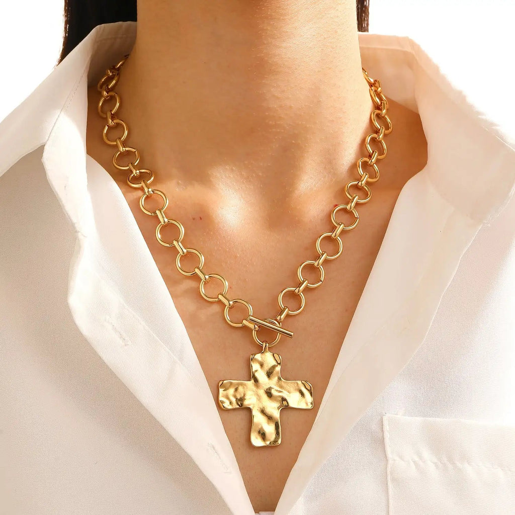 European And American Cross Alloy Pendant Necklace Lootquake LLC