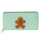 Women's alphabet embroidered wallet, long coin purse, nylon zipper ticket holder, multi-function card bag - SJB-DIAMOND ELITES