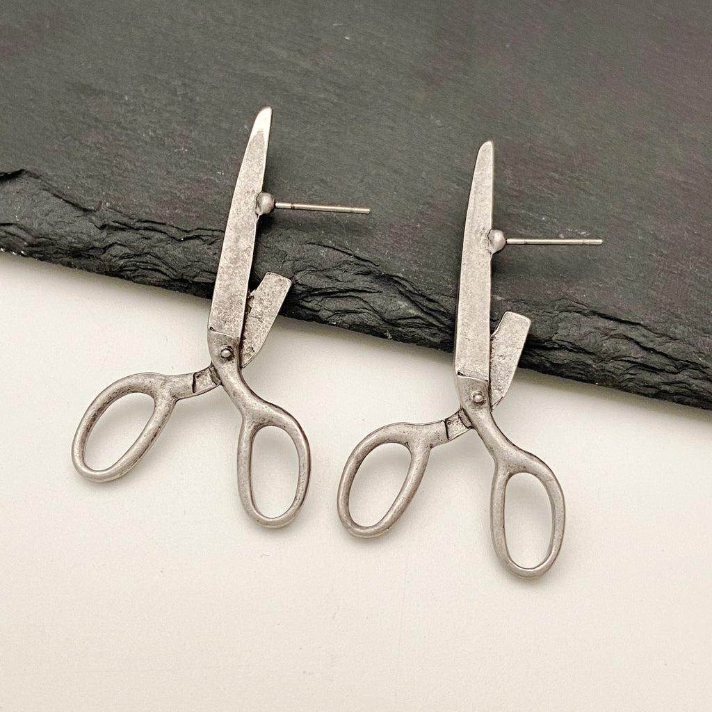 Creative Fashion Jewelry Retro Scissors Ear Studs Female Niche Pi-Mart