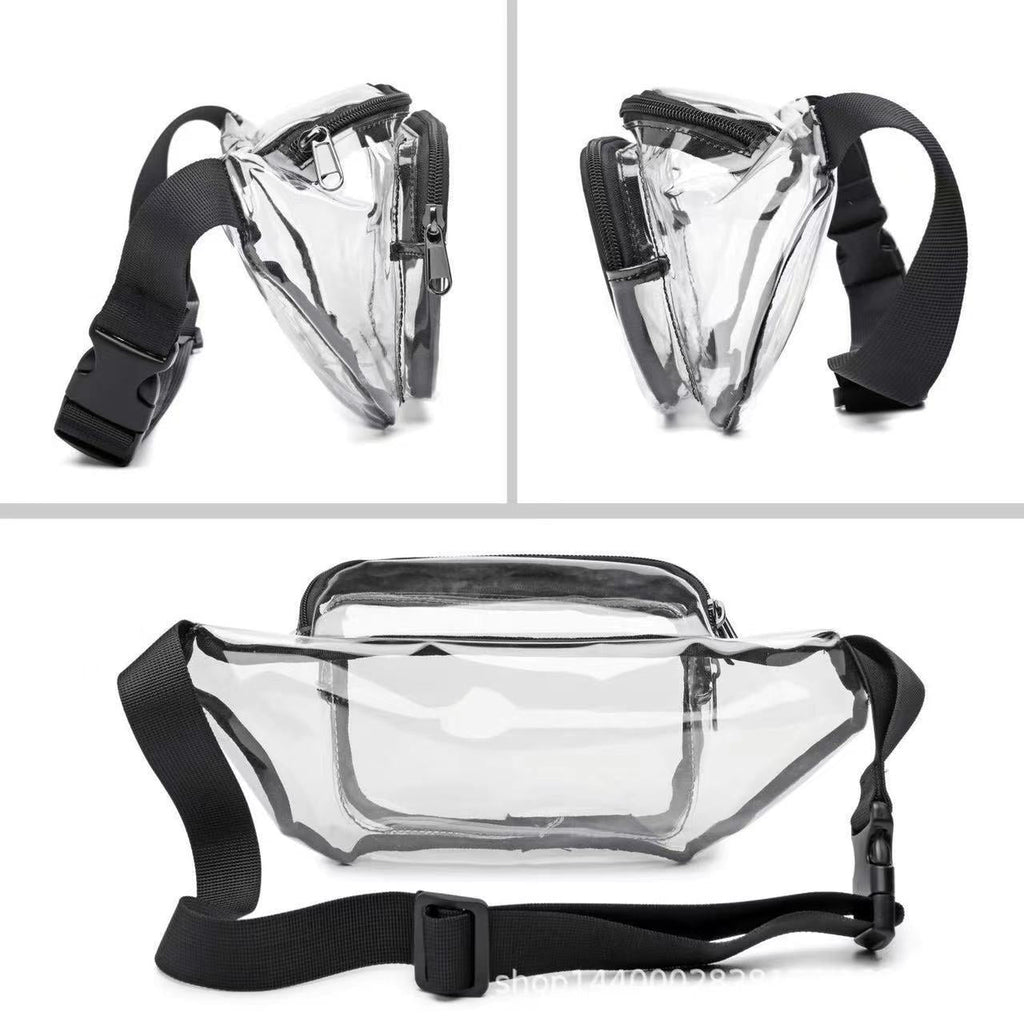 PVC transparent bag waterproof fanny pack Storage Bag for Portable Travel & Sports | Durable Fanny Pack with Clear Design for Secure and Easy Access - SJB-DIAMOND ELITES
