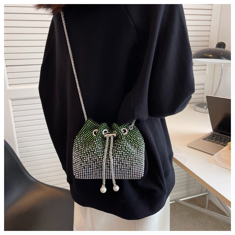 Small crossobdy bag w chain handle sling purse - SJB-DIAMOND ELITES