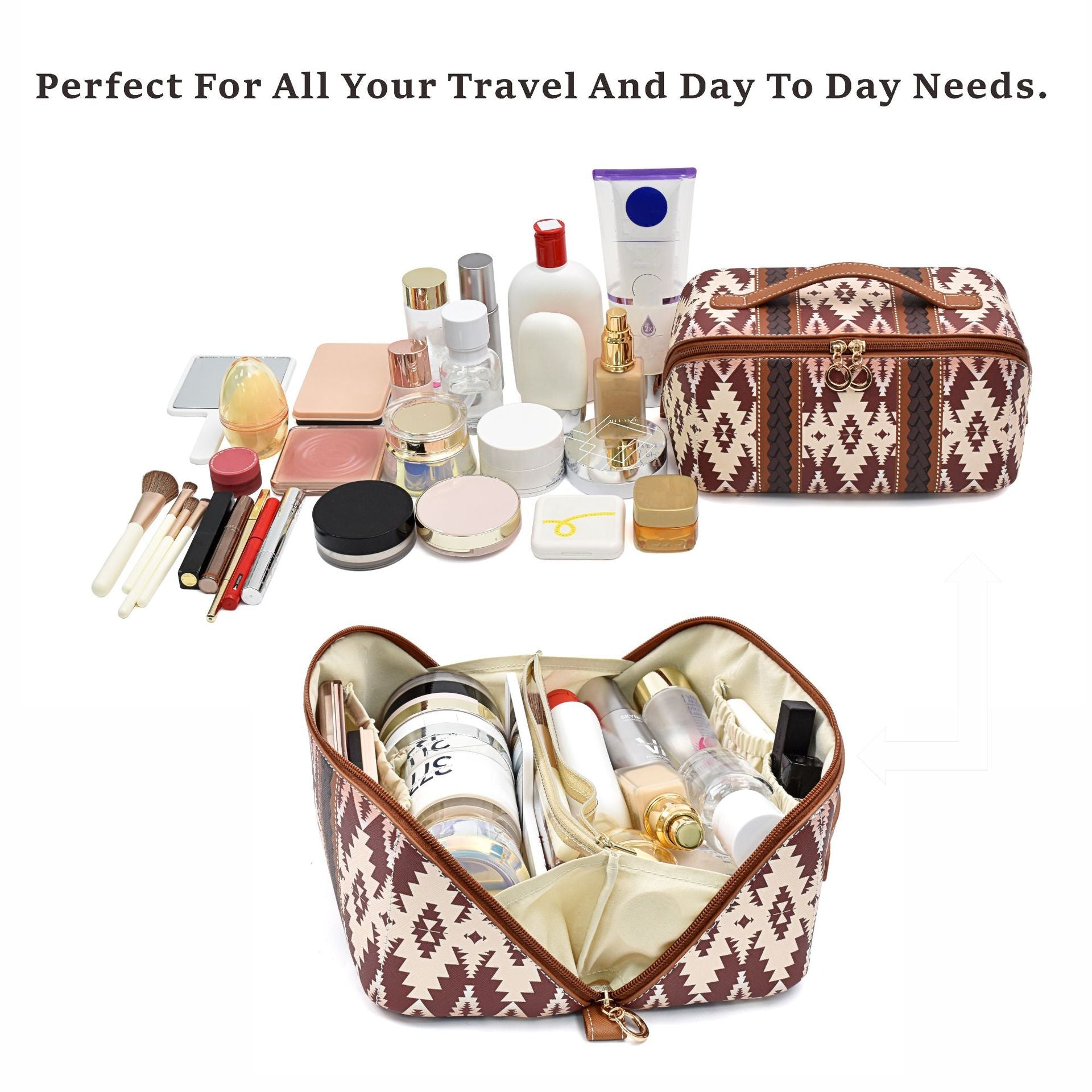 Bohemian PU cloud pillow cosmetic bag, large capacity portable cosmetic case, travel toilet bag, travel makeup bag,Makeup bag organizers,Makeup bags, small - SJB-DIAMOND ELITES