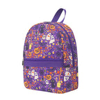 Pumpkin witch pattern digital print backpack, waterproof nylon backpack purse, student backpack purse, - SJB-DIAMOND ELITES