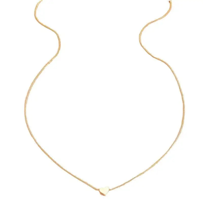 Fashion Snake Bones Chain Love Pendant Necklace