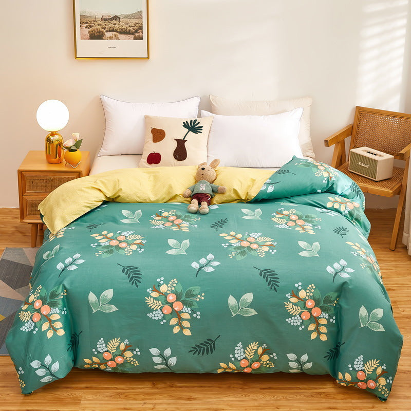 Cotton Duvet Cover One-piece Wholesale Pure Single Double Student Dormitory Bed Sheet Four-piece Set Pi-Mart