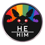 Rainbow Moth Man Pin Badge Metal