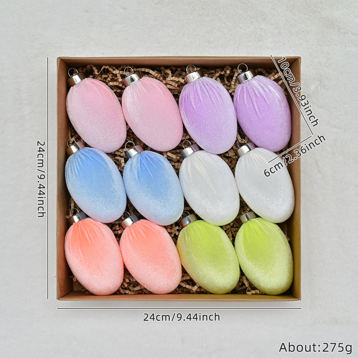 Easter Egg Flocking Ball Velvet Venue Layout Props Pi-Mart