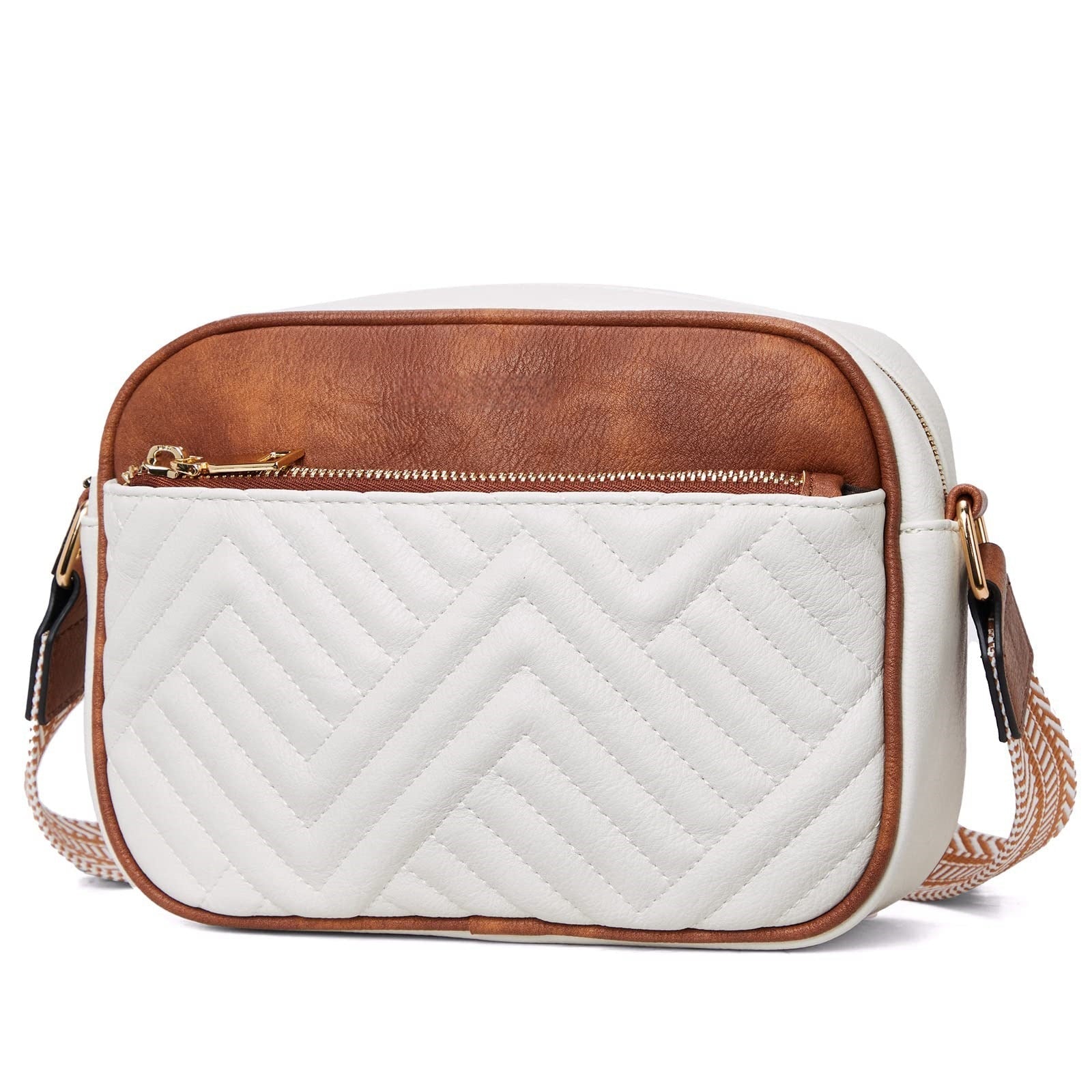 Vintage popular embroidered grid small women crossbody bag,Small Crossbody Purse for Women Triple Zip, - SJB-DIAMOND ELITES