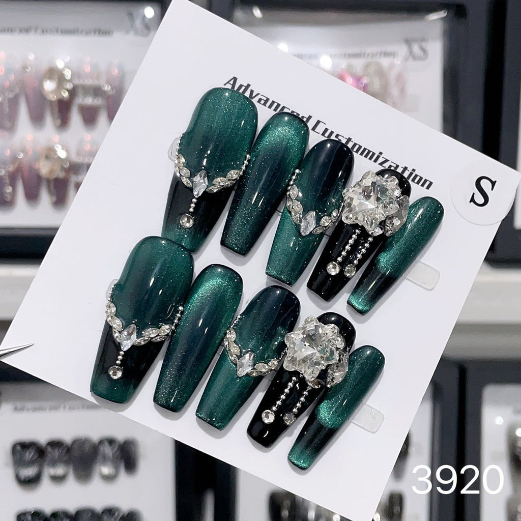 1025- Handmade press on nails fake nails removable