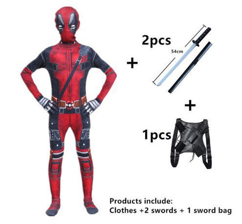 Deadpool tights kids costumes cosplay halloween Deadpool dance clothes anime costumes men - SJB-DIAMOND ELITES