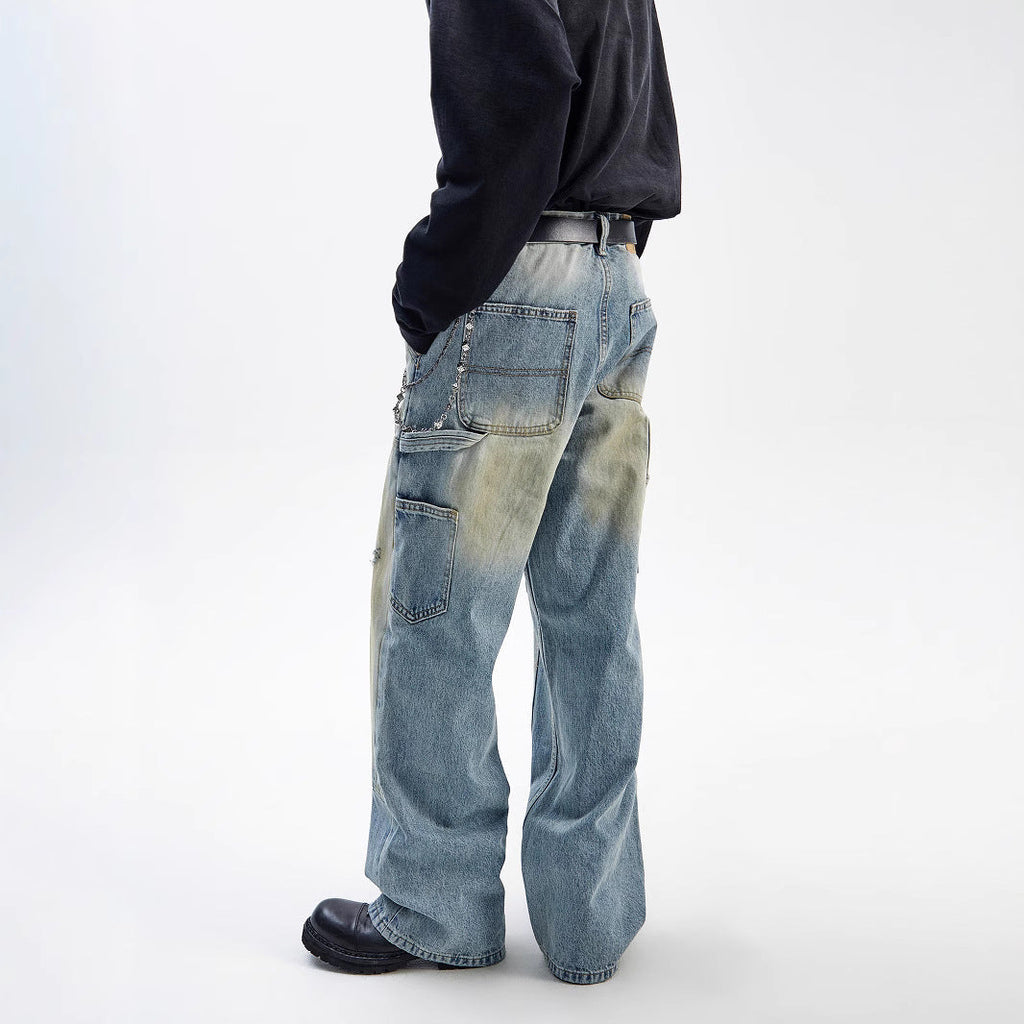American Style Washed-out Vintage Straight Casual Loose Jeans Lootquake LLC