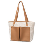 Large capacity handbag, bag for women pu, tote bag, retro commuter shoulder bag for women - SJB-DIAMOND ELITES