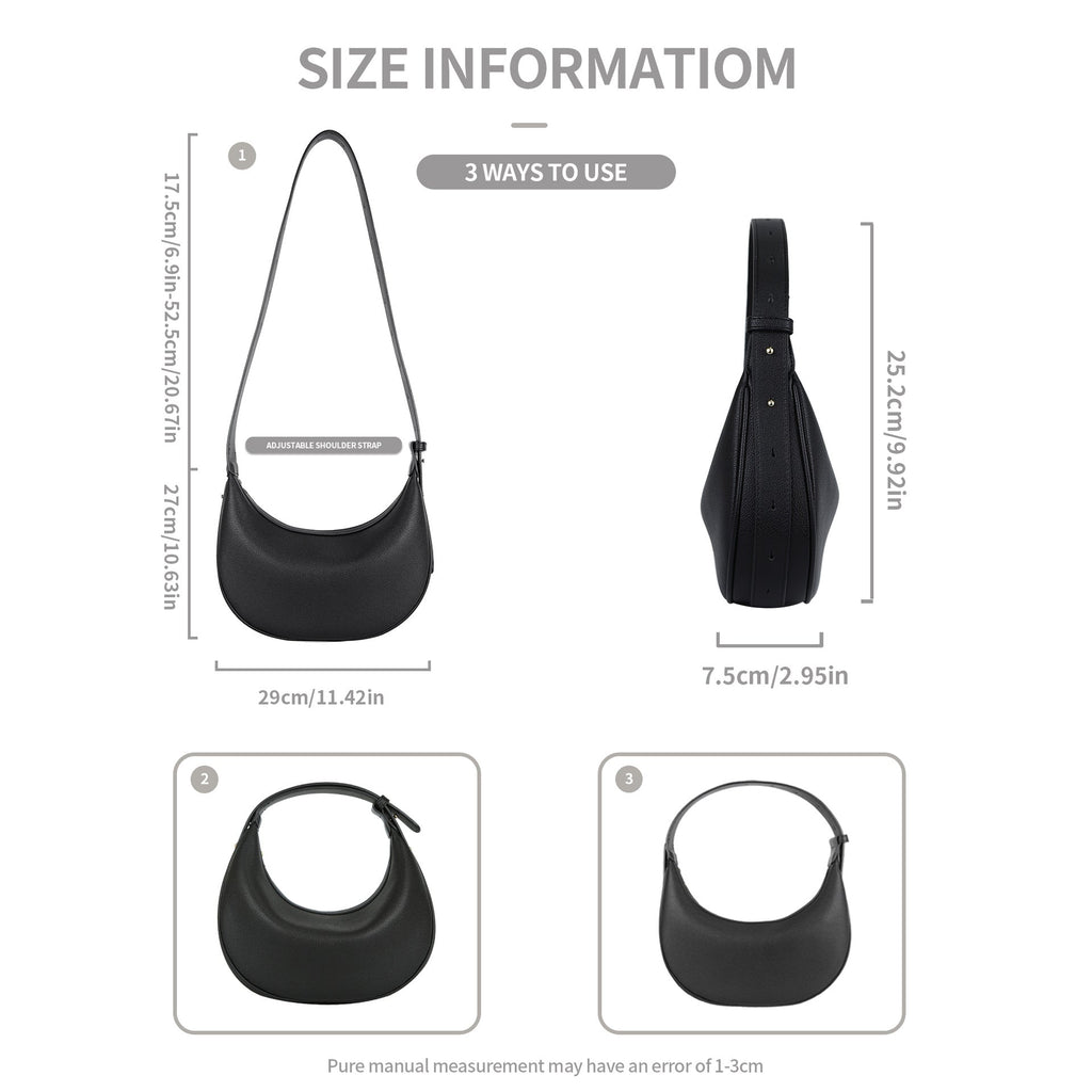 Half Moon Bag, Shoulder Strap Adjustable Shoulder Bag, Hobo Bag for Women - SJB-DIAMOND ELITES