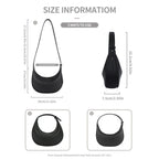Half Moon Bag, Shoulder Strap Adjustable Shoulder Bag, Hobo Bag for Women - SJB-DIAMOND ELITES