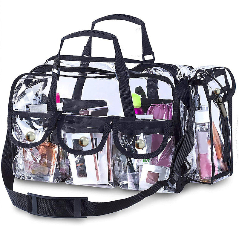 Transparent PVC cosmetic bag, waterproof swimming bag, washing beach bag, large-capacity cosmetic bag, large-capacity storage bag - SJB-DIAMOND ELITES