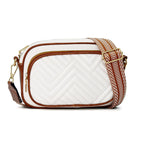 Embroidered Crossbody Bag, Vintage Ribbon Shoulder Bag, Small Crossbody Square Bag, Small Crossbody Purse for Women Triple Zip - SJB-DIAMOND ELITES