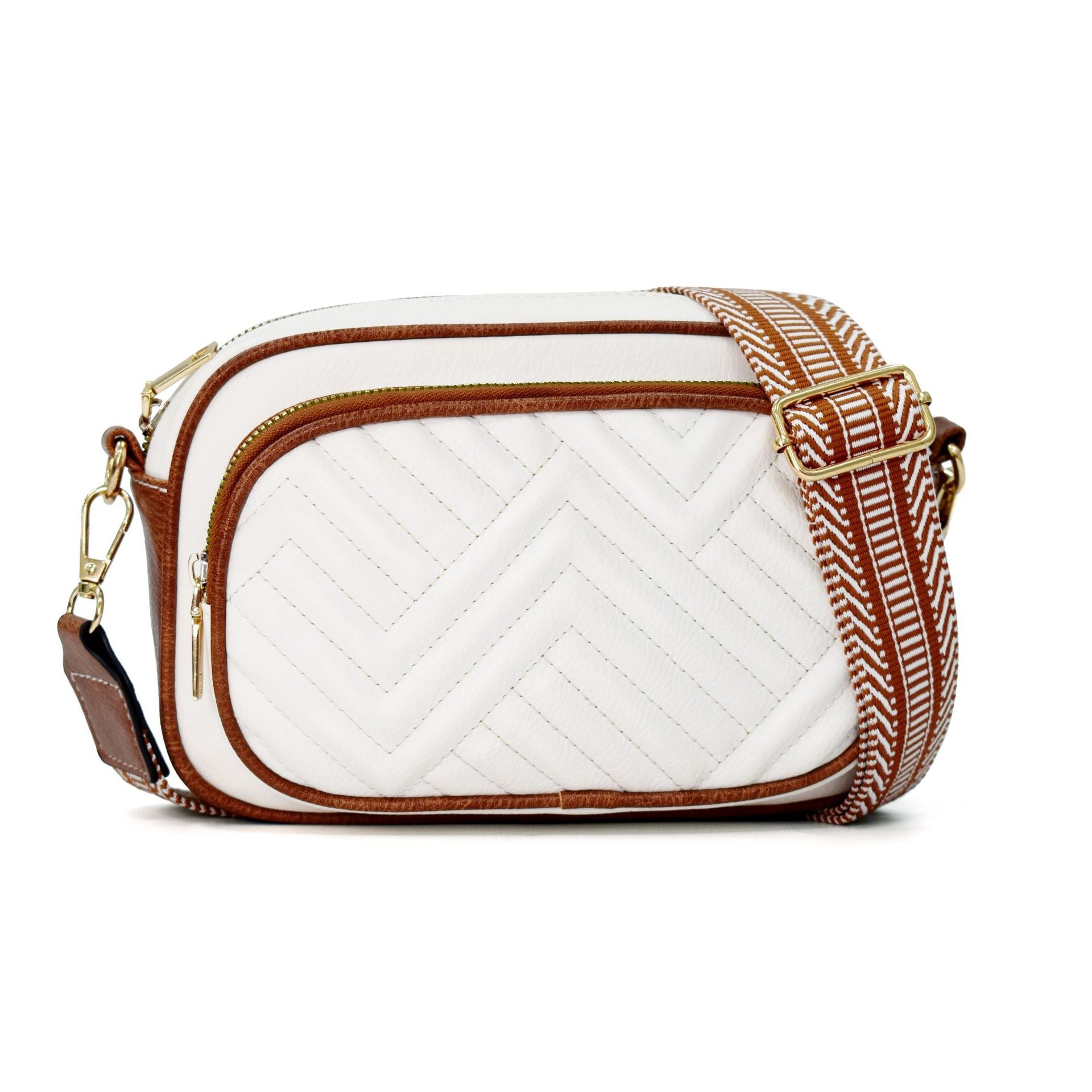 Embroidered Crossbody Bag, Vintage Ribbon Shoulder Bag, Small Crossbody Square Bag, Small Crossbody Purse for Women Triple Zip - SJB-DIAMOND ELITES