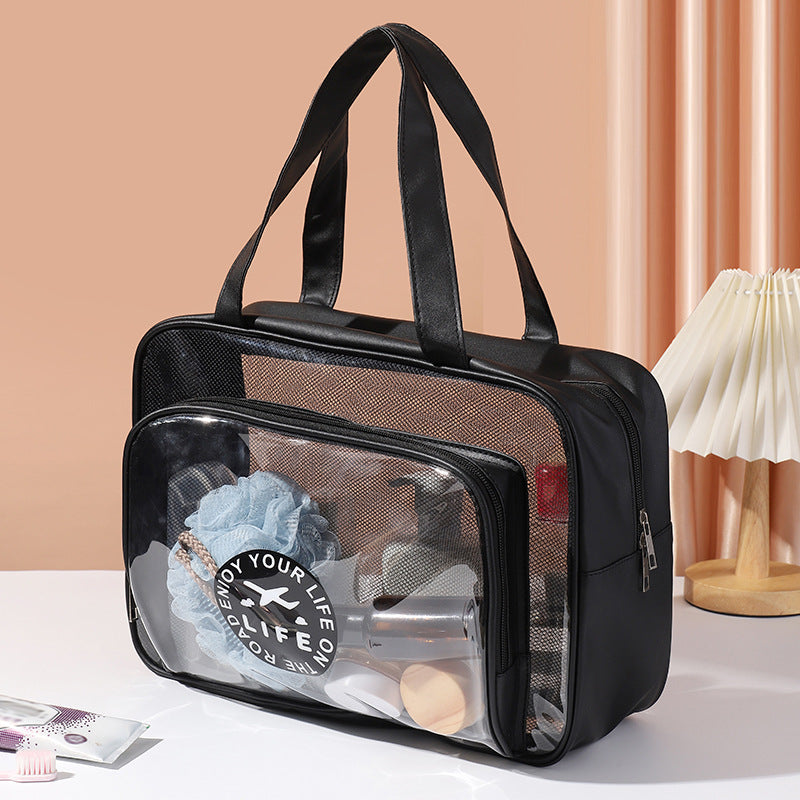 Large Capacity Transparent Wash Bag, Swimming Fitness Bath Bag, Cosmetics Storage Bag, Wet and Dry Separation Hand Shoulder Travel Bag for College Dorm Camp GymTransparent Cosmetic Bag, - SJB-DIAMOND ELITES