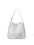 Mesh commuter tote bag, large capacity stylish hobo bag, fashionable versatile shoulder bag