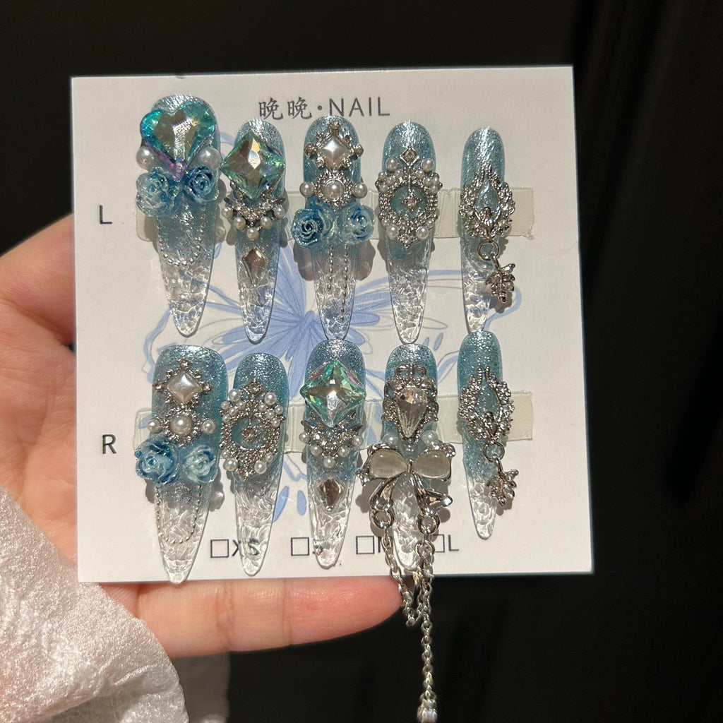 1021-Handmade press on nails fake nails removable