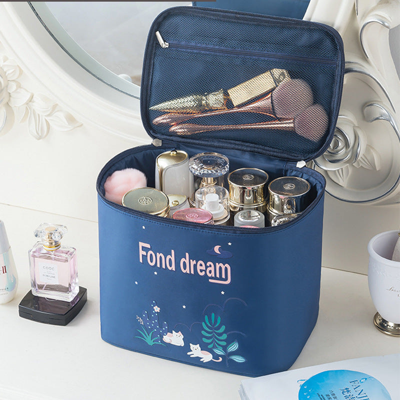 Waterproof cosmetic bag, large capacity foldable portable travel bag, women's cosmetic storage bag, toilet bag, makeup bag organizer, - SJB-DIAMOND ELITES