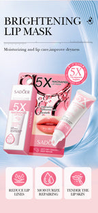 Remove Dark Lip Balm Lightening Melanin Mask Gloss Exfoliating Lip Pink Treatment Reduce Lip Lines Improve Dryness Moisturizing