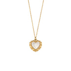 High-grade Love Light Luxury Pendant Jewelry Stainless Steel 18k Gold Plating Vintage Shell Love Necklace Pi-Mart