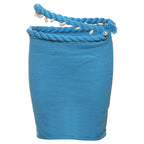 Wind summer fashion creative street sexy babes sleeveless navel knitted skirt set