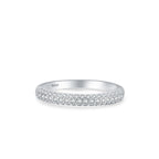S925 Sterling Silver Diamond-encrusted Stackable Ring Pi-Mart
