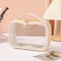 Ladies woven tote cosmetic bags, lightweight makeup bags,Business trip Transparent toiletries bag, Cosmetics storage bag, Transparent Cosmetic Bag, - SJB-DIAMOND ELITES