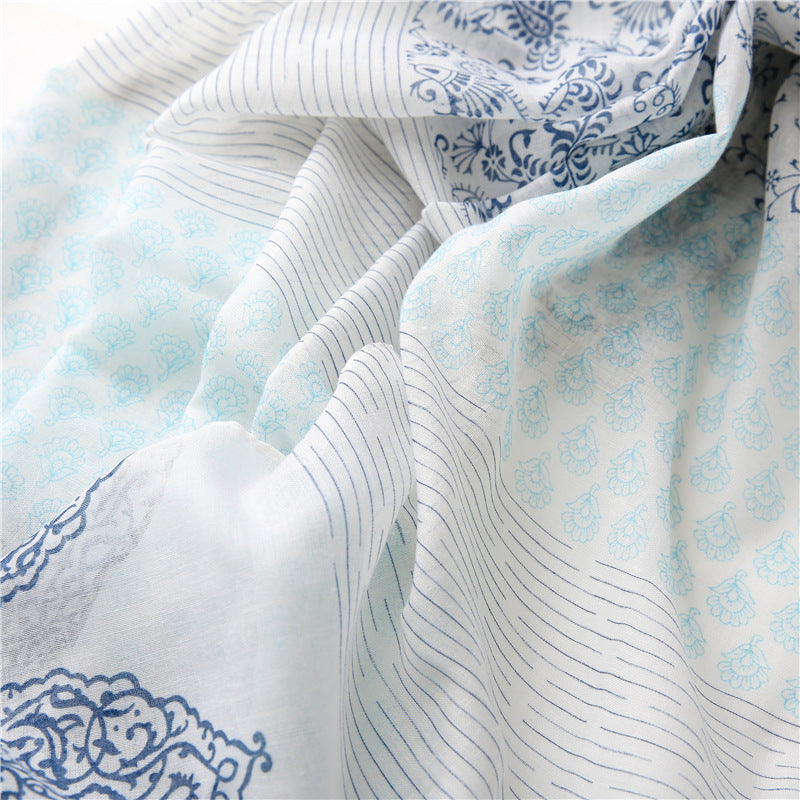 Women Lightweight Colorful Spring Summer Neck Scarf Shawl and Wrap SHOMICOBOUTIQUE