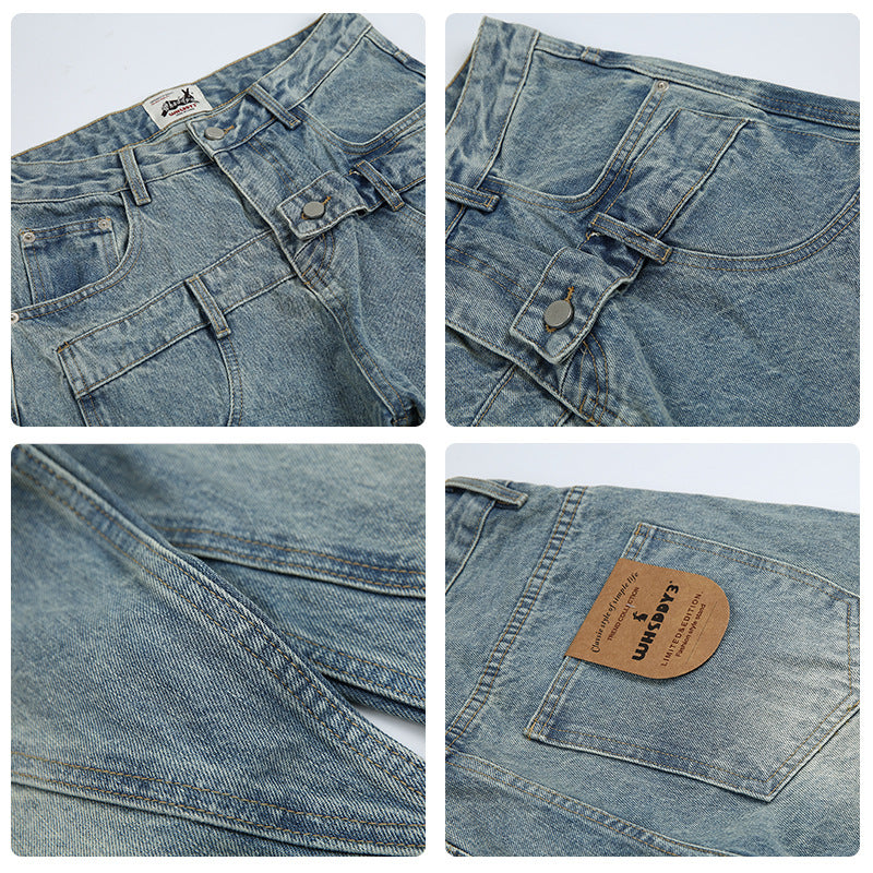 Double Waist Design Loose Leisure Workwear Trousers Lootquake LLC