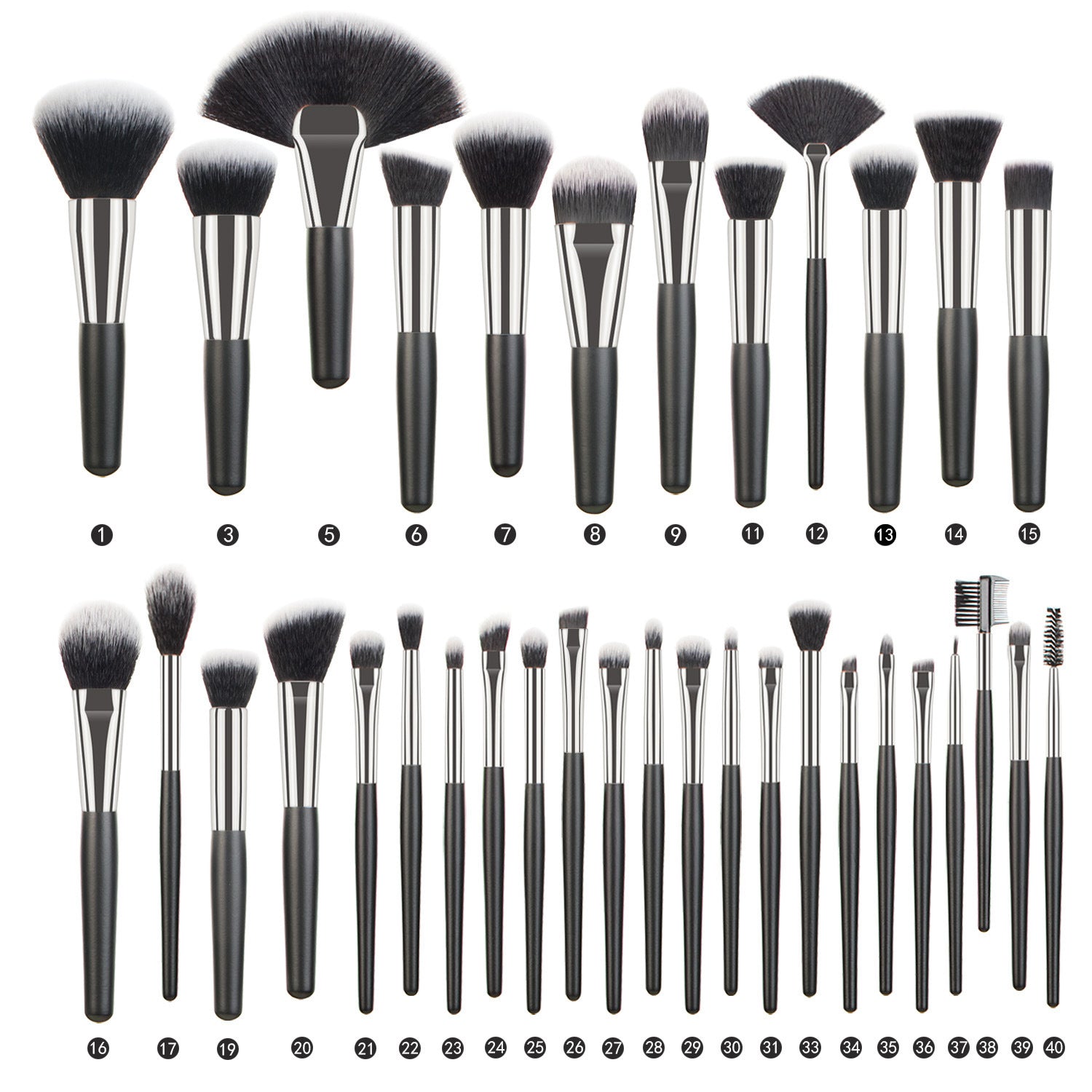 Animal Hair Makeup Brush Full Set Pi-Mart