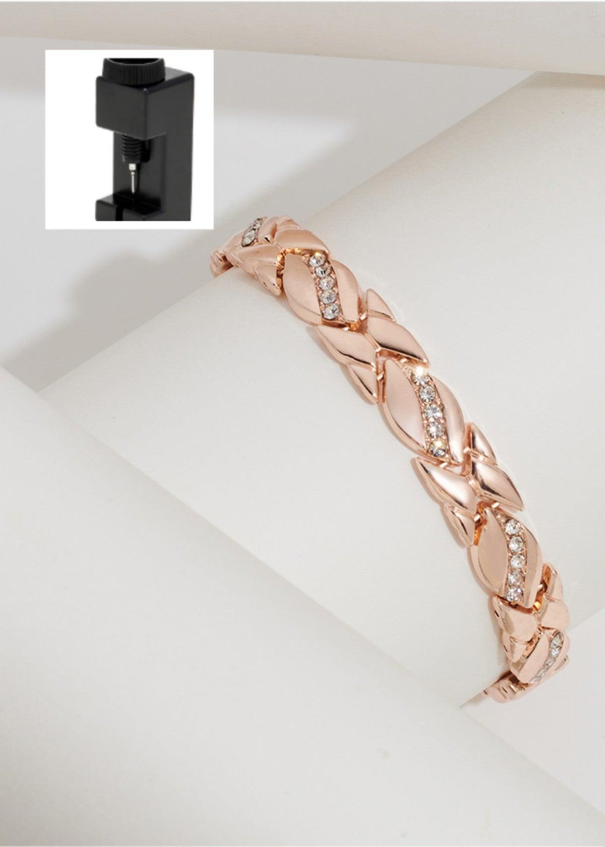 MAC083 Leaf Brushed Creative Magnet Bracelet - SJB-DIAMOND ELITES
