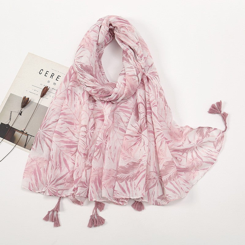 MH071 Cotton And Linen Printed Hijab