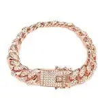 Simple Fashion And Fully-jewelled Cuban Ins Style Hip Hop Geometric Bracelet