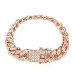 Simple Fashion And Fully-jewelled Cuban Ins Style Hip Hop Geometric Bracelet
