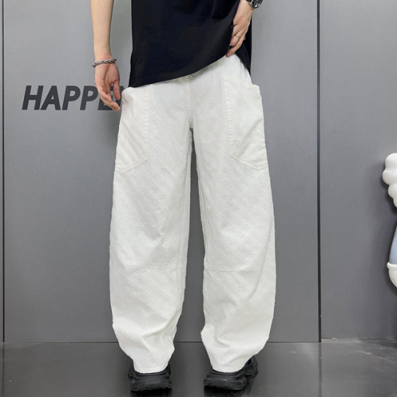 Loose Straight Washed Denim Large Pocket Pants Trendy Lootquake LLC