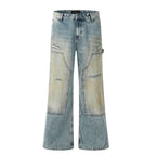 American Style Washed-out Vintage Straight Casual Loose Jeans Lootquake LLC