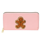 Women's alphabet embroidered wallet, long coin purse, nylon zipper ticket holder, multi-function card bag - SJB-DIAMOND ELITES