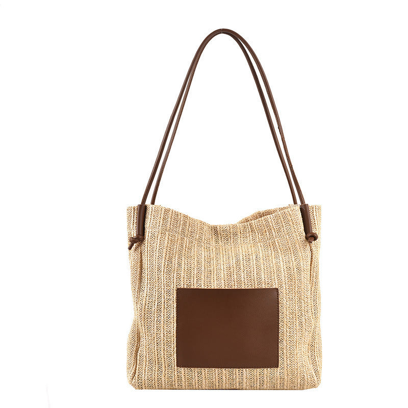 Hobo straw bag, women's summer versatile straw bag, fashionable shoulder hobo bag, large capacity tote bag - SJB-DIAMOND ELITES