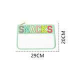 PVC transparent storage bag, embroidered letter cosmetic bag, wash storage towel embroidered file bag 2pcs, - SJB-DIAMOND ELITES