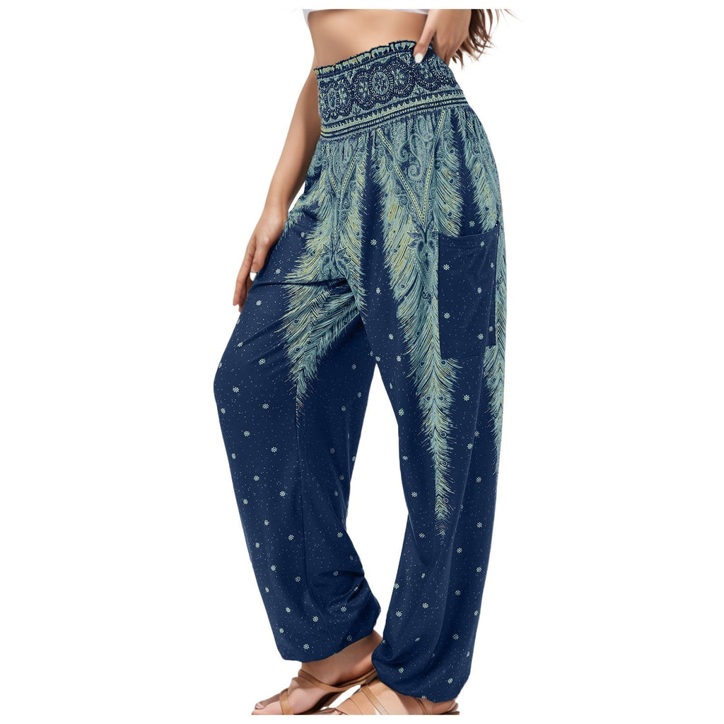 Women's Striped Digital Floral Print Casual Jumpsuit Lootquake LLC