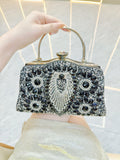 Nightout bag with diamond inlaid carrying bag, ladies banquet single shoulder crossbody carrying bag - SJB-DIAMOND ELITES
