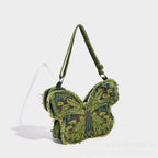 Design washed denim bag, butterfly shaped bag, punk denim bag, shoulder bag, backpack purse for women - SJB-DIAMOND ELITES