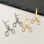 Creative Fashion Jewelry Retro Scissors Ear Studs Female Niche Pi-Mart