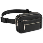 Versatile PU Splicing Fanny Pack – Crossbody Breast Bag, Waist Bag for Travel & Sports, Chest Purse, Belt Bag with Multiple Uses - SJB-DIAMOND ELITES